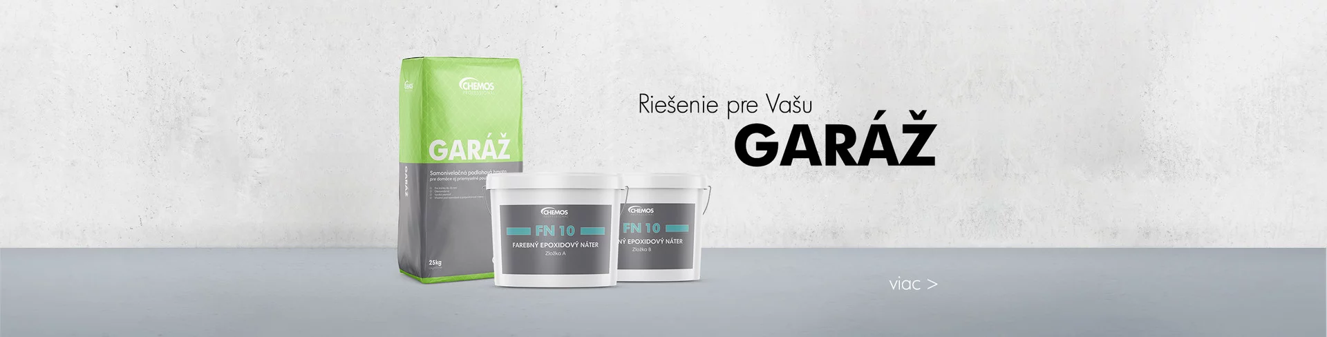 Samonivelačná hmota Garáž