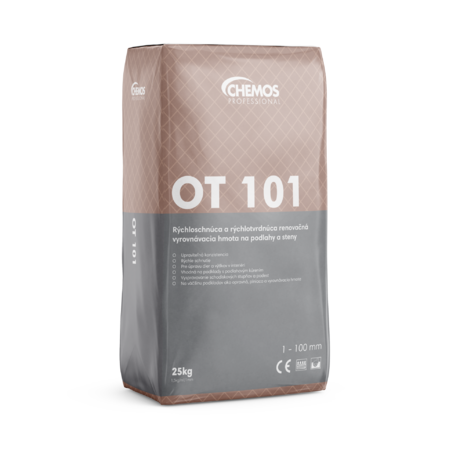 Vyrovnávacia hmota na podlahy a steny CHEMOS OT 101